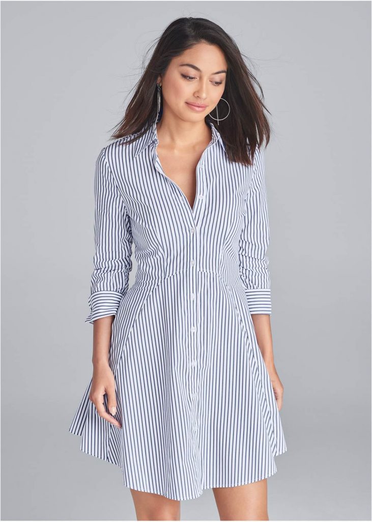 COLLARED SHIRT DRESS