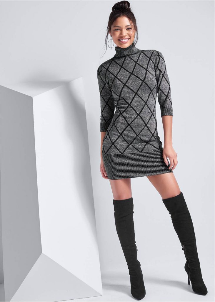 TURTLENECK SWEATER DRESS