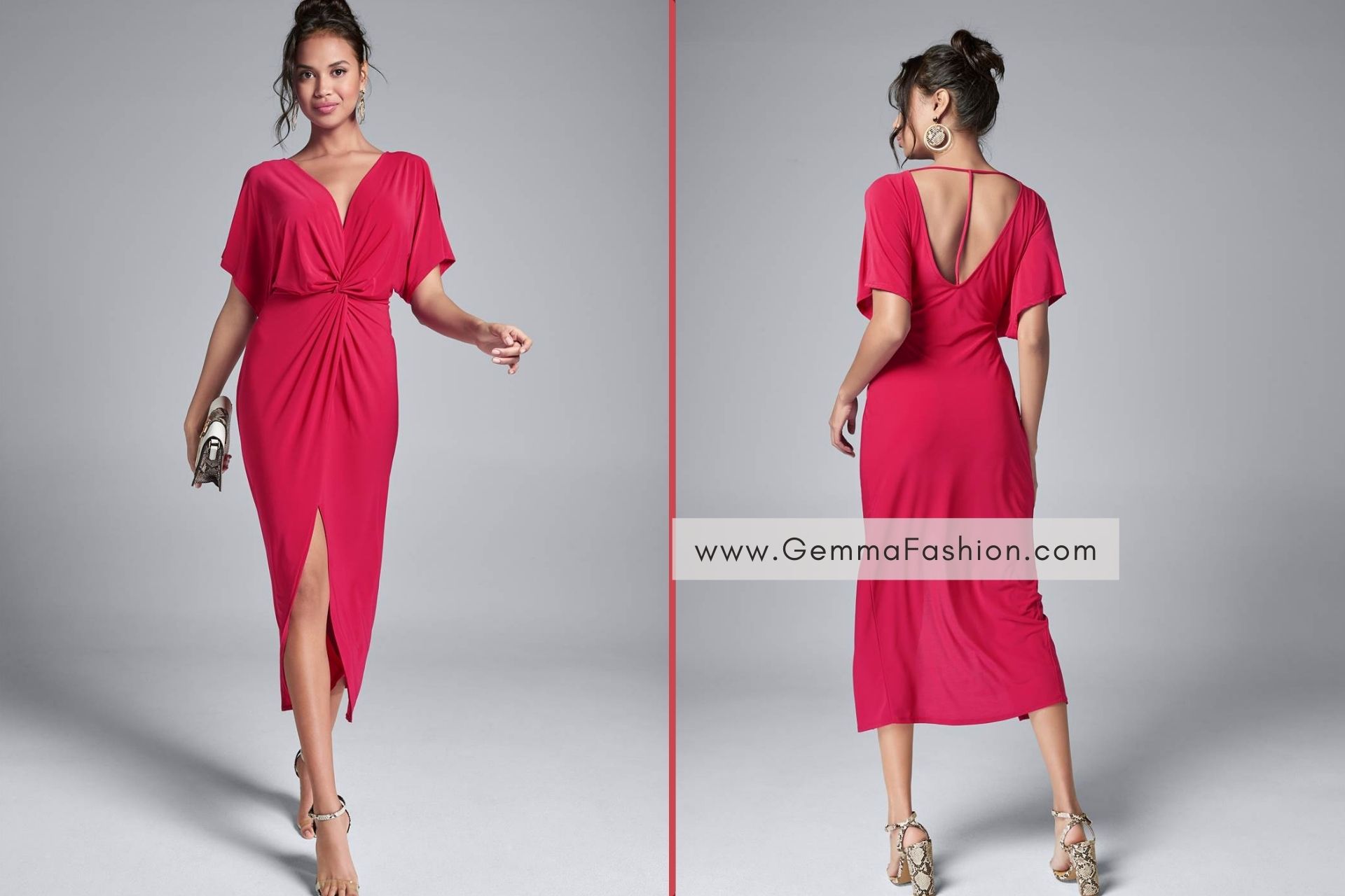 Midnight Knot Drape Bodycon Dress