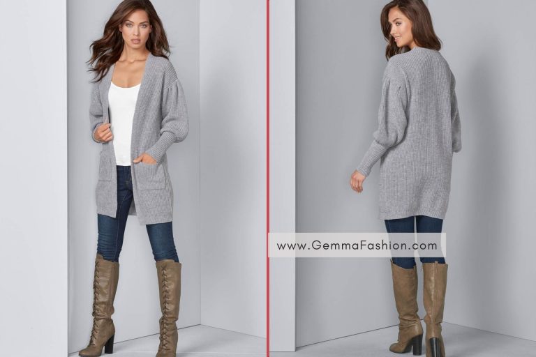 LIGHT GREY OVERSIZED CARDIGAN