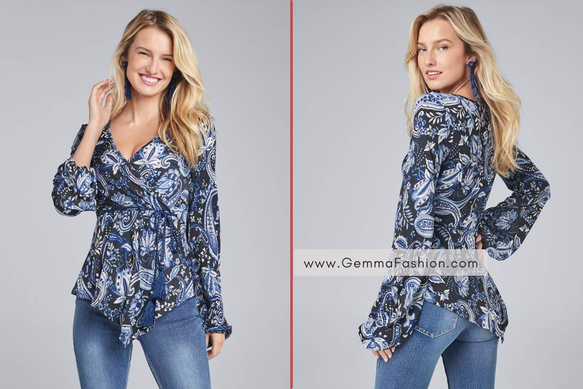 Ashley Balloon Sleeve Top main image 1